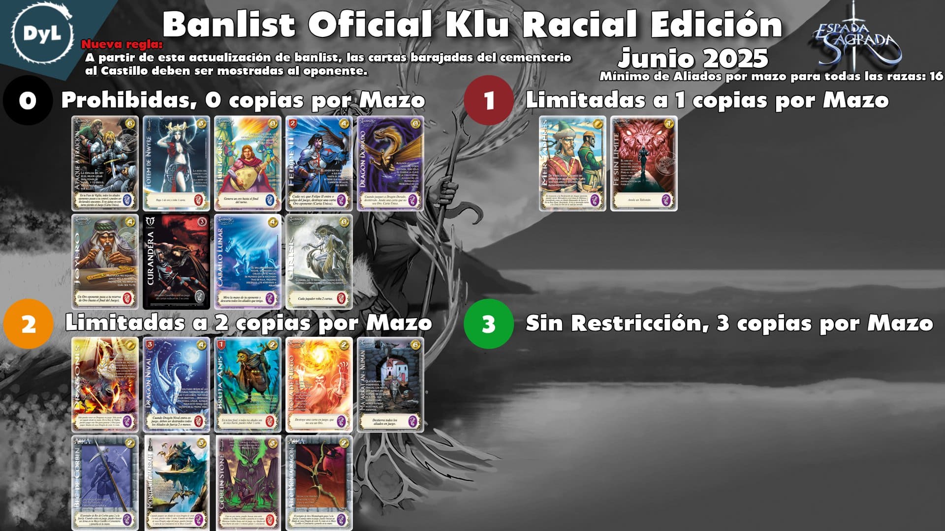 Banlist oficial Klu - junio 2025 - Espada Sagrada